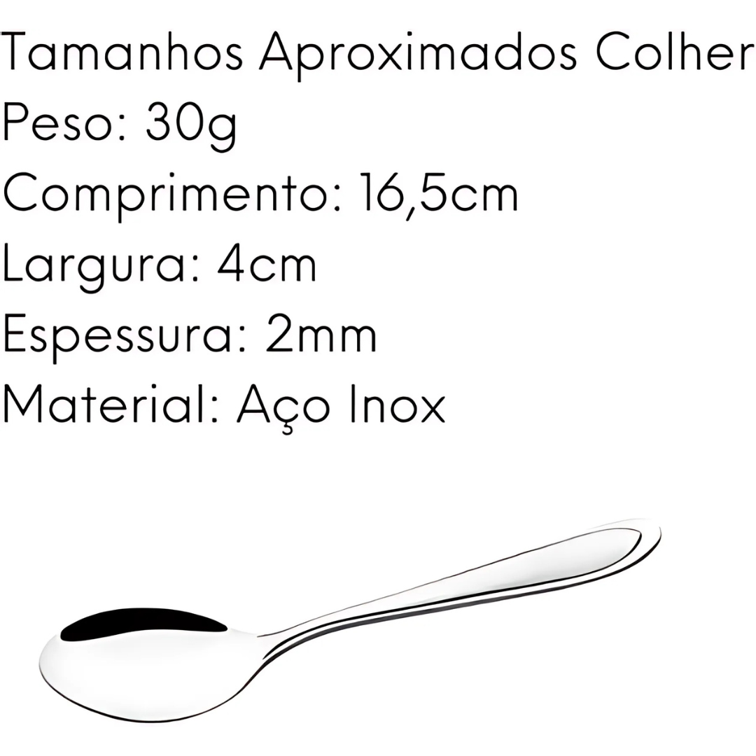 Colher De Cafe 9Cm Chazak  - Cx 24 Unidades