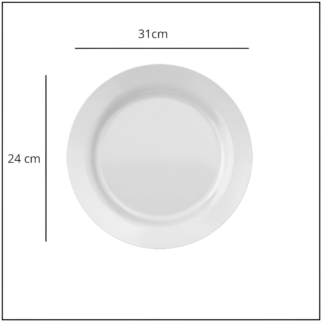 Prato Opaline Menu Raso 31cm Nadir - Cx 12 Unidades