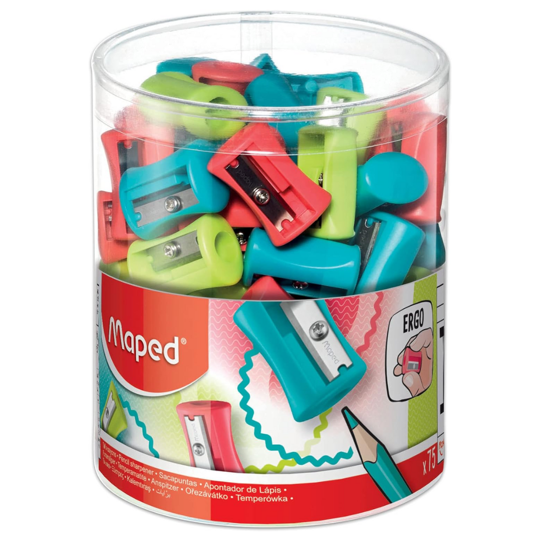 Apontador Vivo 1 Furo C/Dep Maped  - Cx 12 Unidades