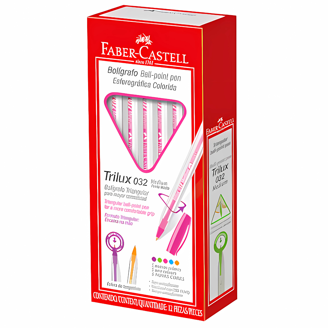 Caneta Trilux Colors Rs Faber Castell  - Cx 12 Unidades