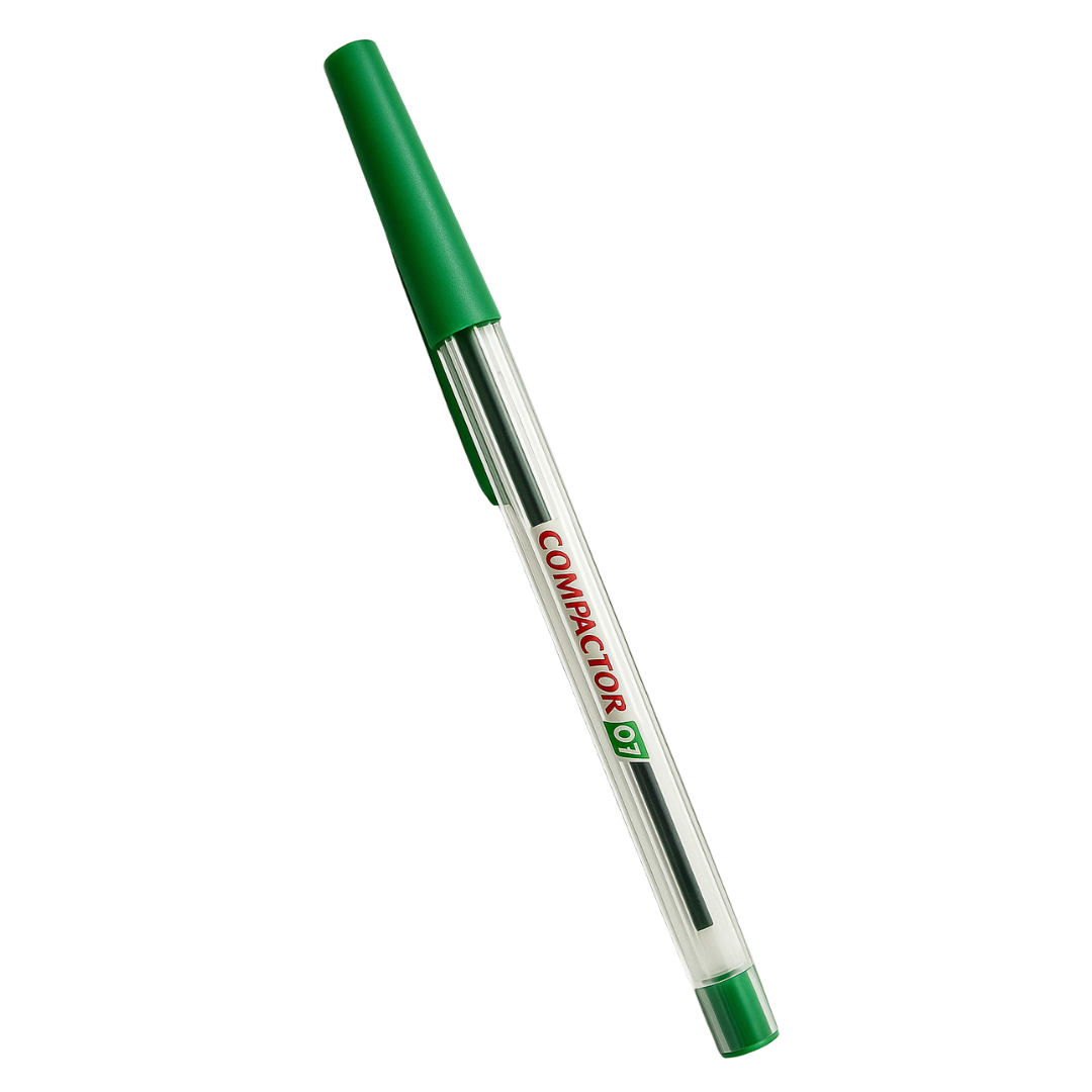 Caneta 07B Esfe Verde Compactor 11003 - Cx 50 Unidades