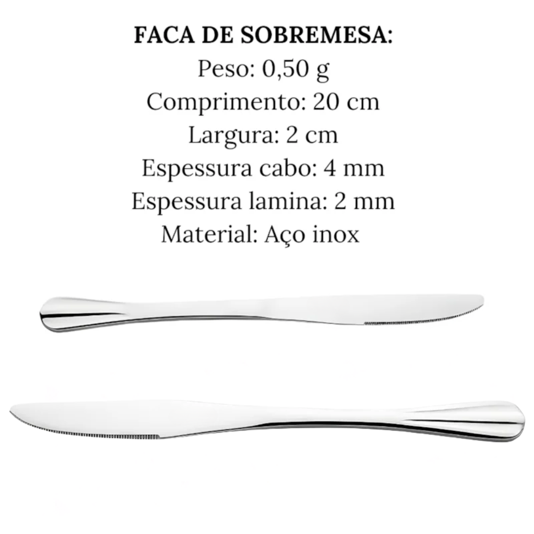 Faca De Sobremesa Chazak Ca0070 - Cx 12 Unidades