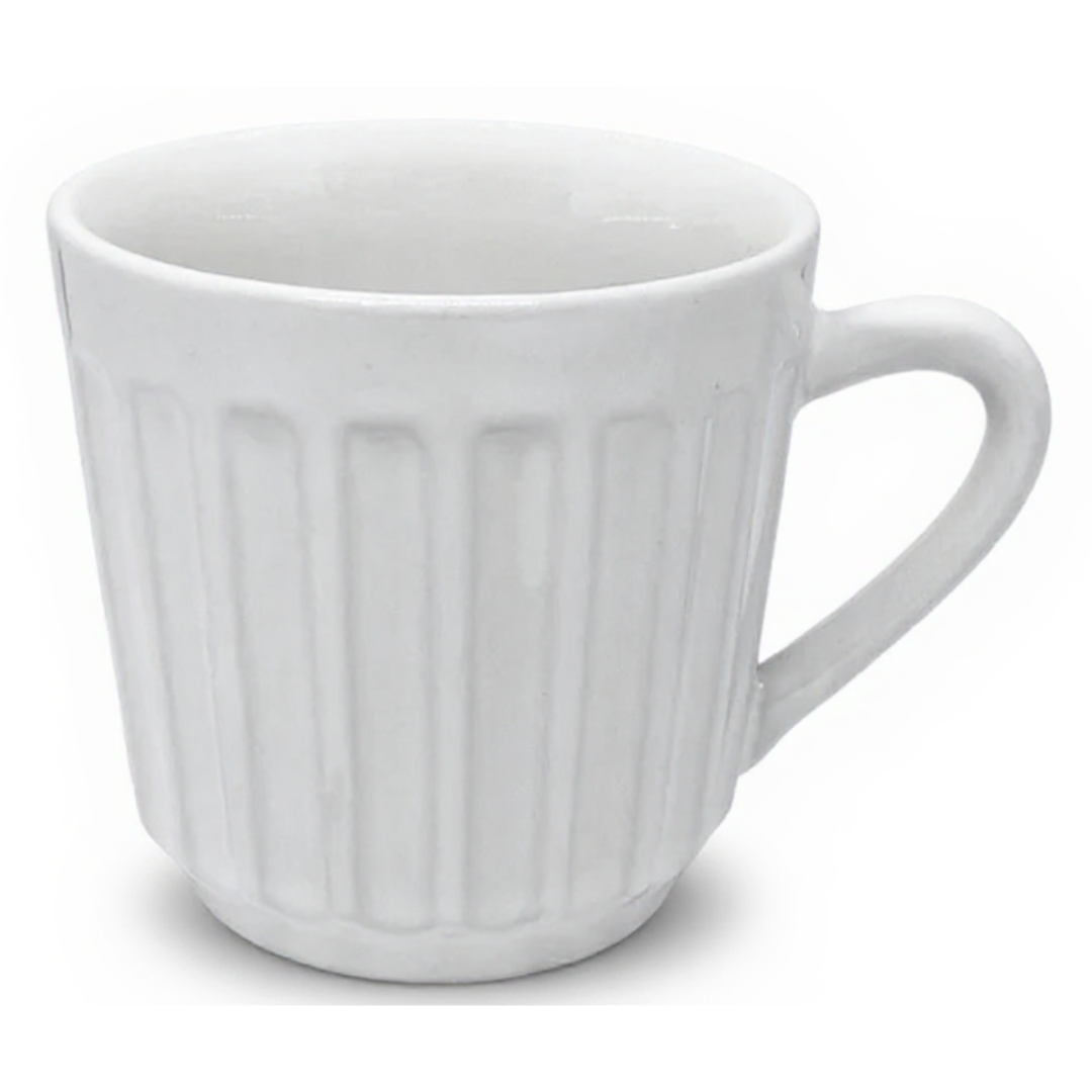 Caneca Canelada Branca 150Ml Horacilio  - Cx 12 Unidades