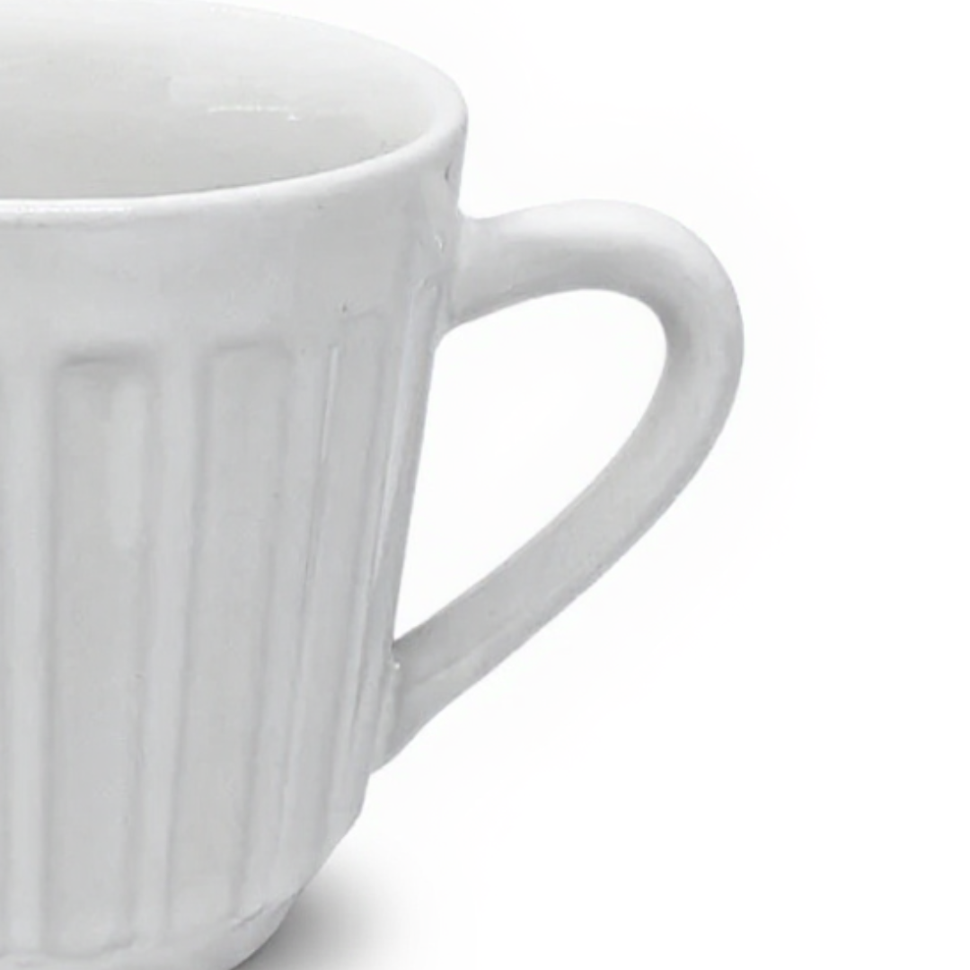 Caneca Canelada Branca 150Ml Horacilio  - Cx 12 Unidades
