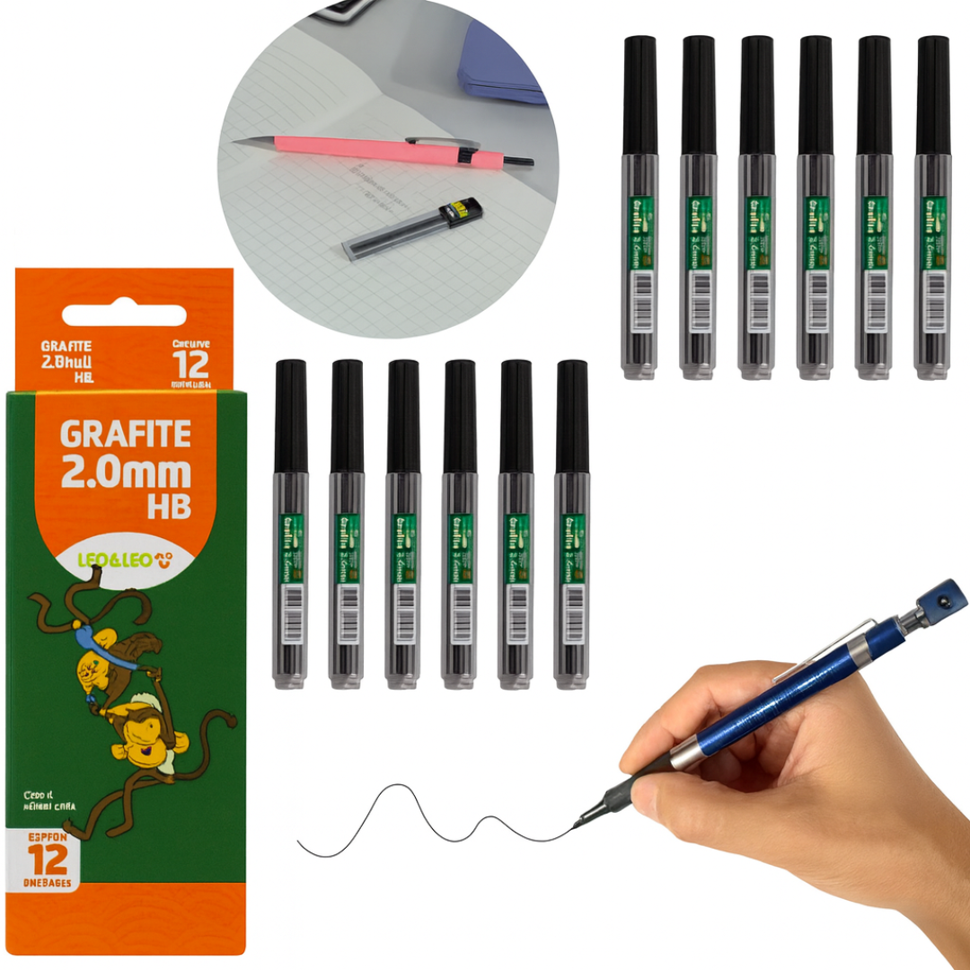 Grafite Mina 2,0Mm Leo E Leo 4448 - Cx 12 Unidades