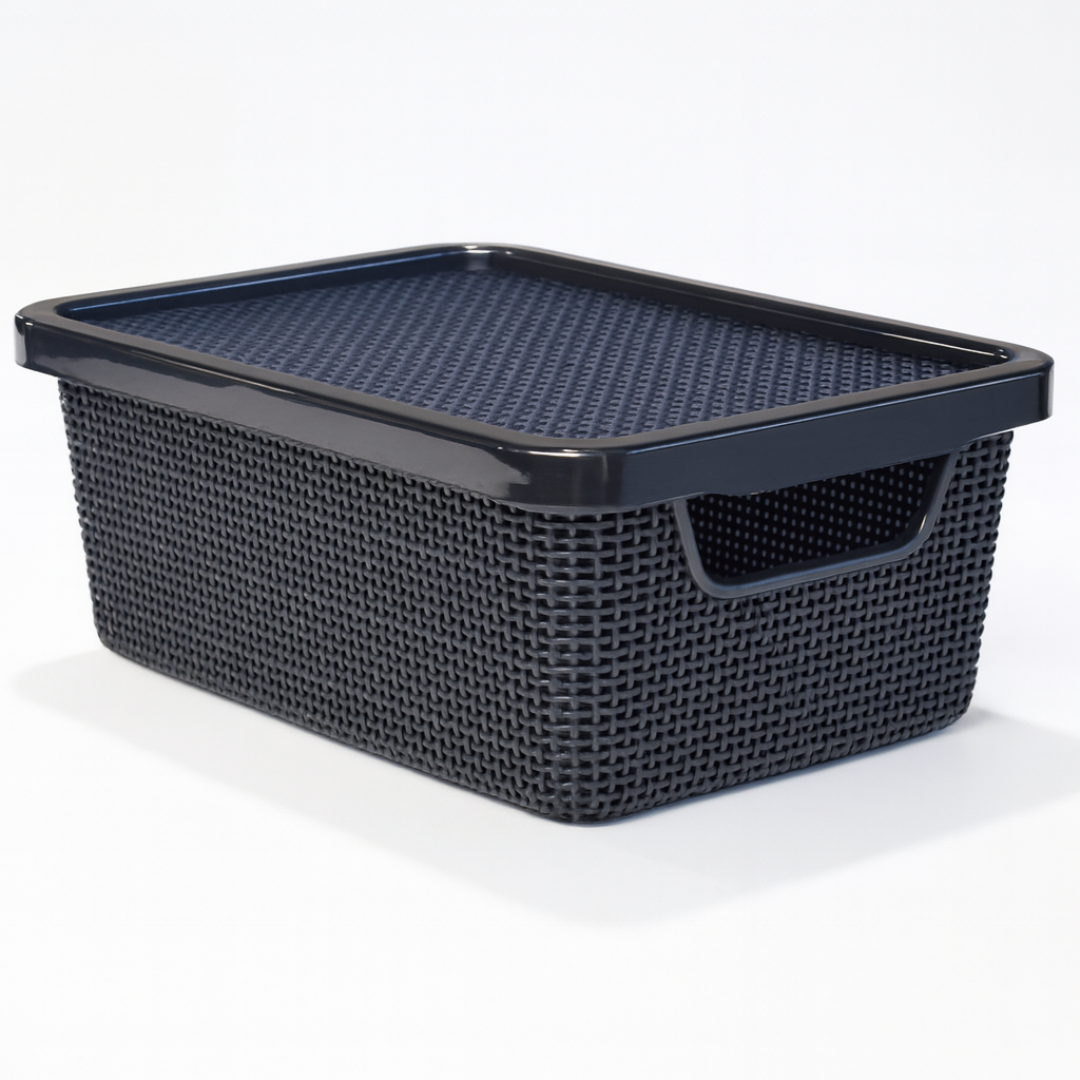 Organizador Jutta Com Tampa Preta 2L Arqplast - Cx 12 Unidades