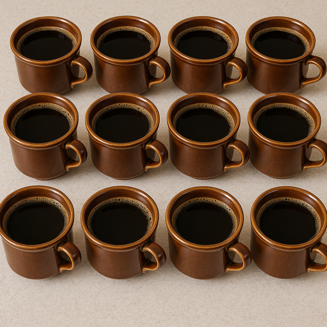 Caneca Cha Lisa Avulso Marrom Horacilio - Cx 12 Unidades