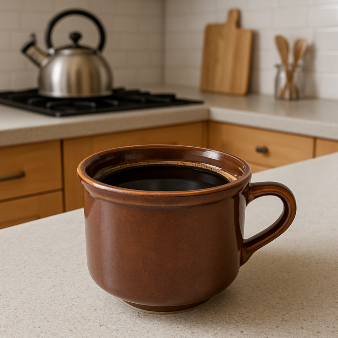 Caneca Cha Lisa Avulso Marrom Horacilio - Cx 12 Unidades