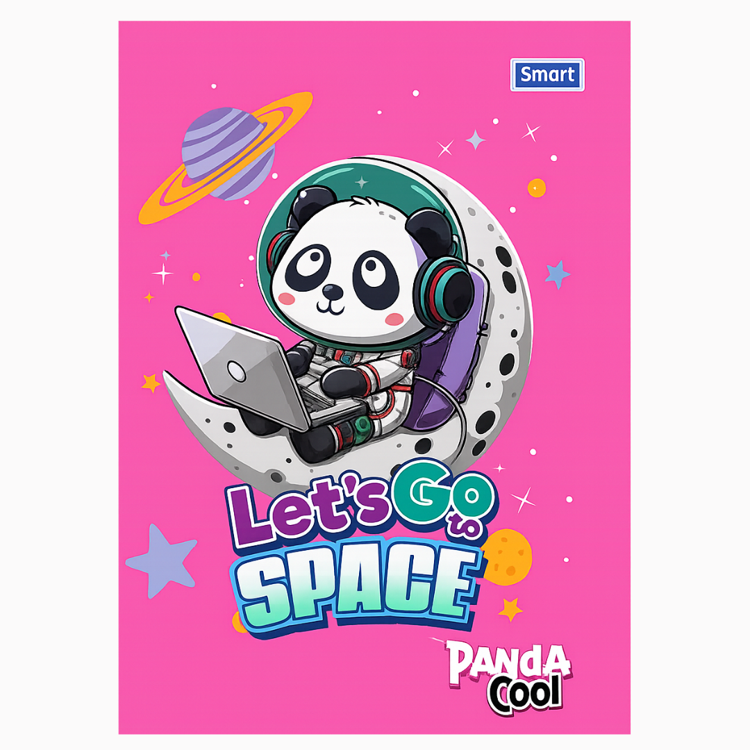 Caderno Panda Brochurao Cd 80Fls Smart - Cx 12 Unidades