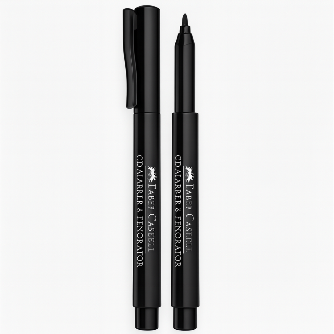 Caneta Para Retroprojetor Preta Faber-Castell - Cx 12 Unidades