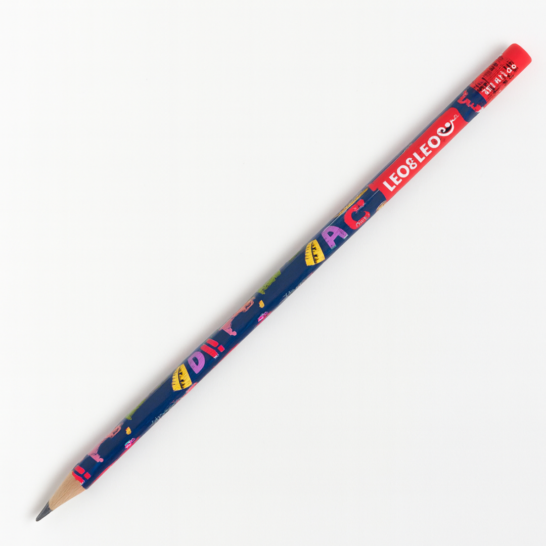Lapis Grafite Hb Com Borracha Dinossauro Estampa Sortida - Cx 24 Unidades