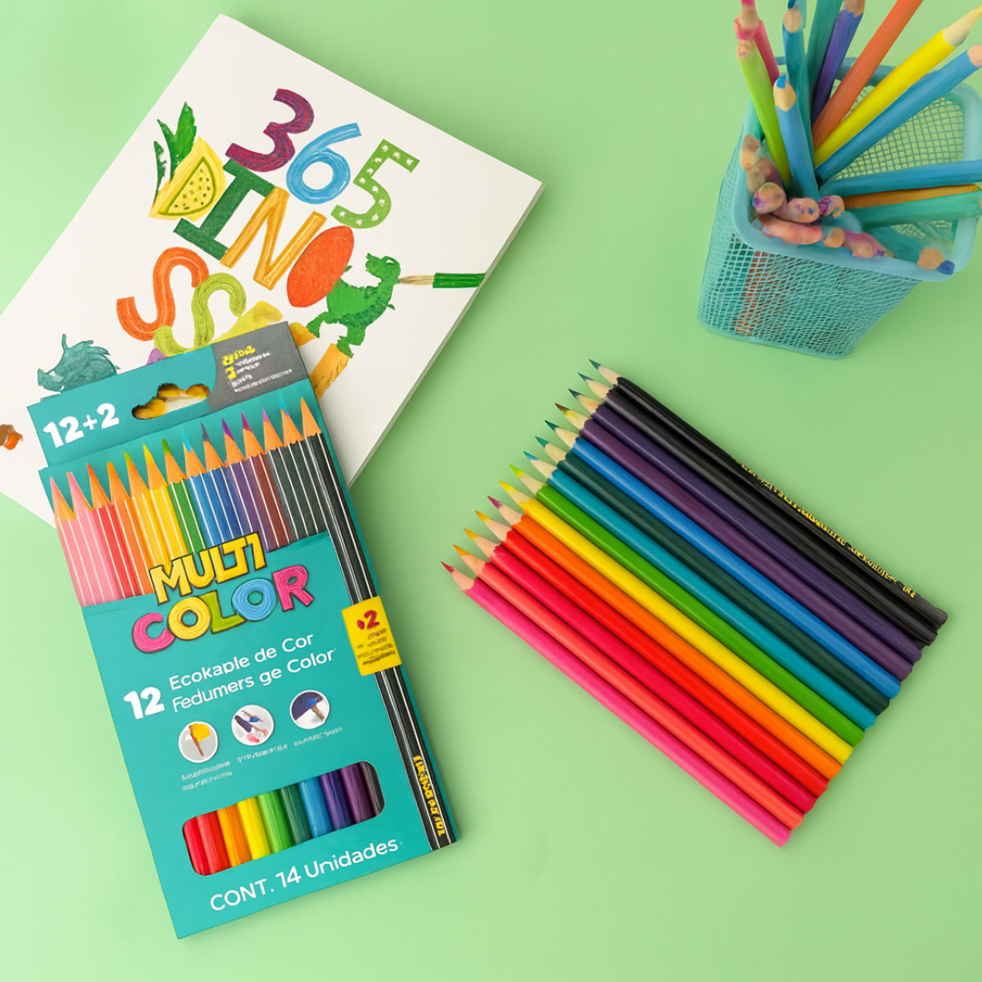 Multicolor Supert 12Cores +2Lp Grafite Faber - Cx 12 Unidades