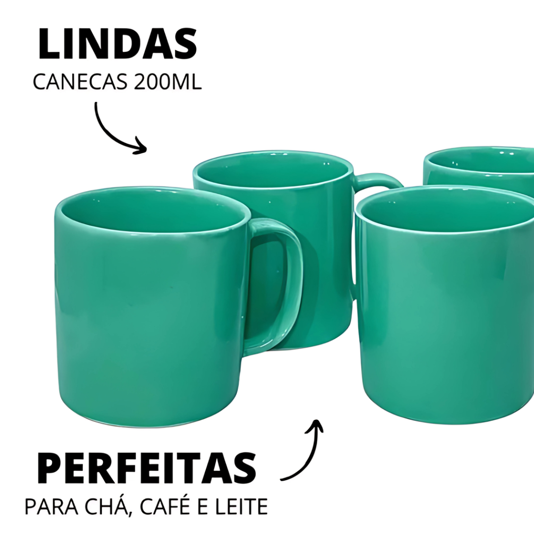 Caneca Reta 200ml Verde RR - Cx 12 Unidades