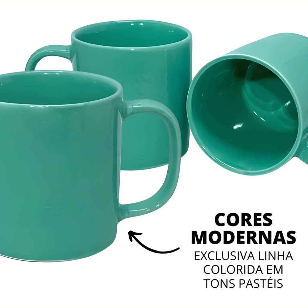 Caneca Reta 200ml Verde RR - Cx 12 Unidades