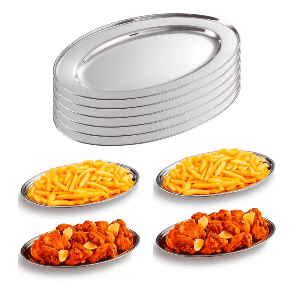 Bandeja Oval Inox 21Cm Chazak - Cx 24 Unidades