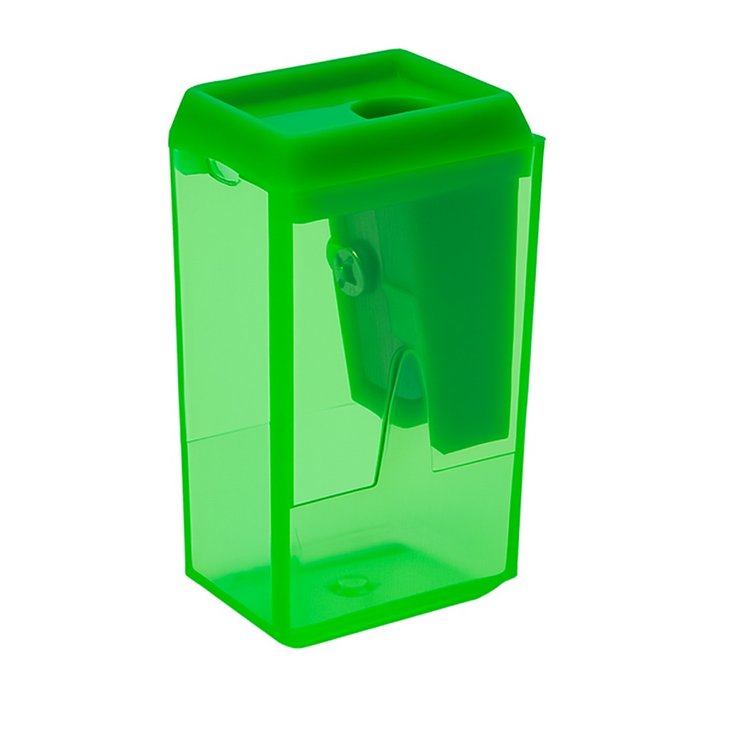 Apontador Acrilico Com Deposito Retangular 40Mm Leo e Leo - Cx 24 Unidades