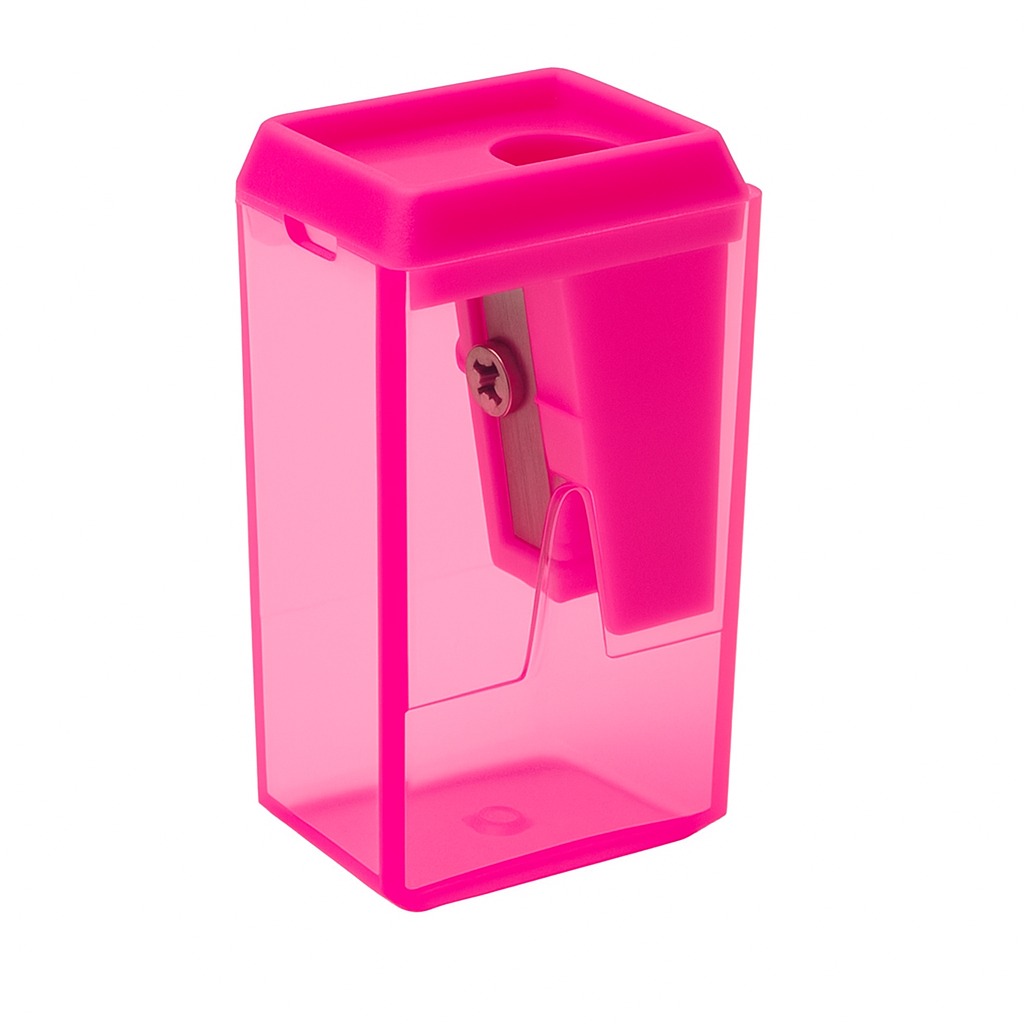 Apontador Acrilico Com Deposito Retangular 40Mm Leo e Leo - Cx 24 Unidades