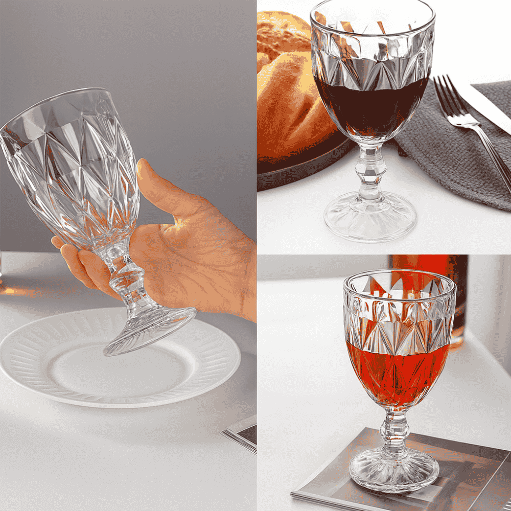 Taça De Vidro 310Ml  Diamond Chazak - Cx 6 Unidades