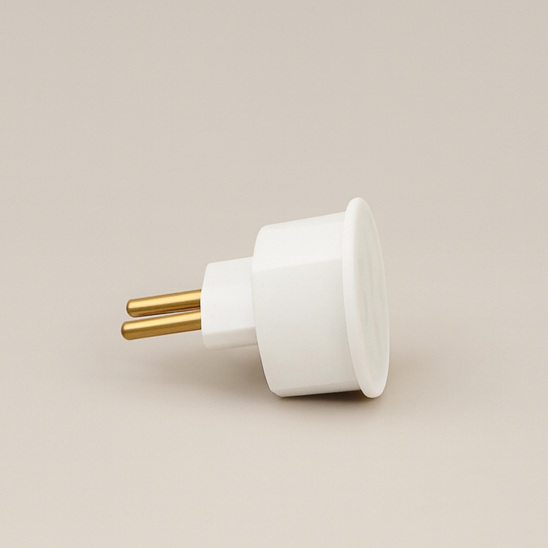 Pino Adaptador Tripolar Branco 2Pt 10A/250V Forlux  - Cx 12 Unidades