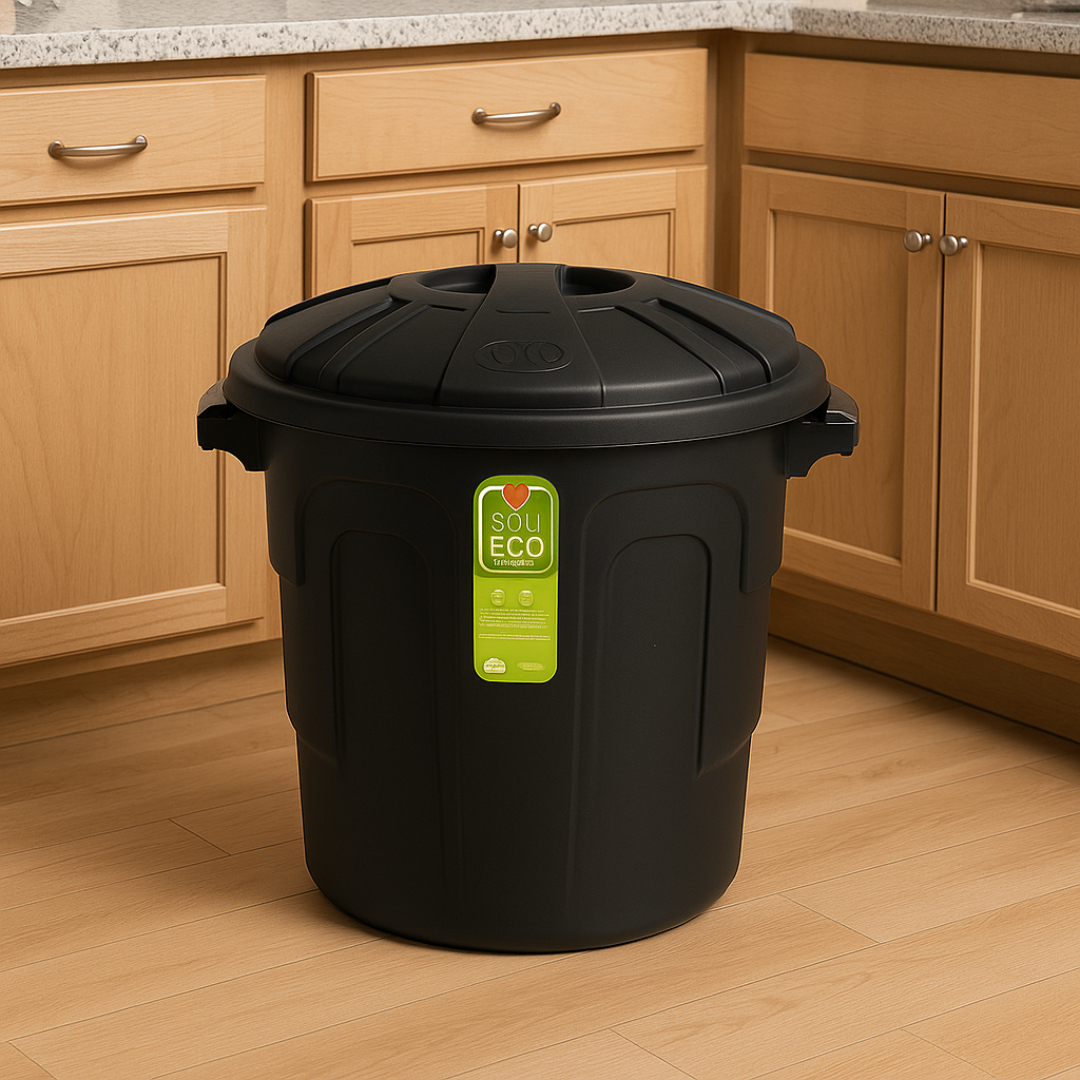 Lixeira Pop 10Lt Silverblack Mb - Cx 12 Unidades