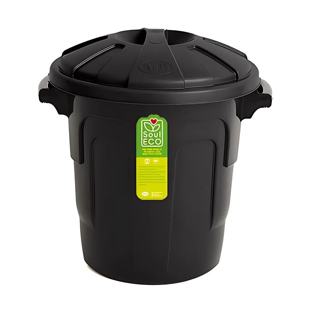 Lixeira Pop 10Lt Silverblack Mb - Cx 12 Unidades
