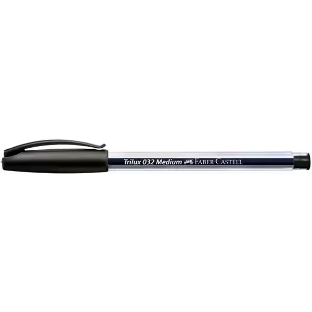 Caneta Esf Trilux Md Pt Faber Castell  - Cx 50 Unidades