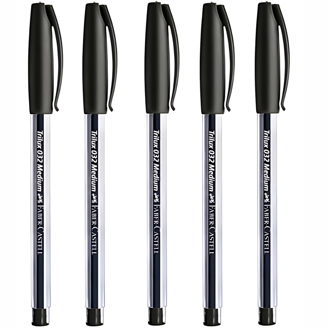 Caneta Esf Trilux Md Pt Faber Castell  - Cx 50 Unidades