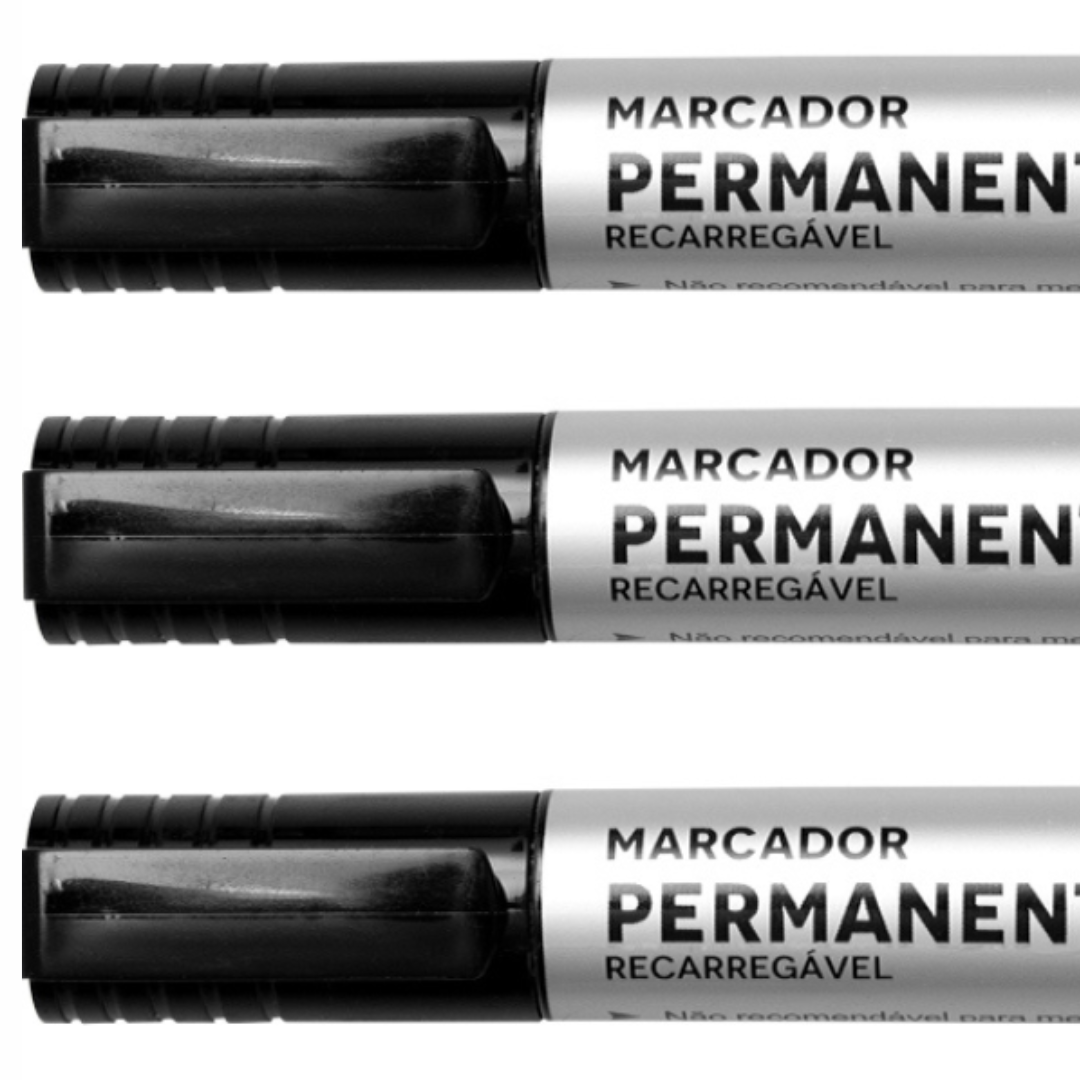 Marcador Permanente Recarr Pt Yins - Cx 24 Unidades