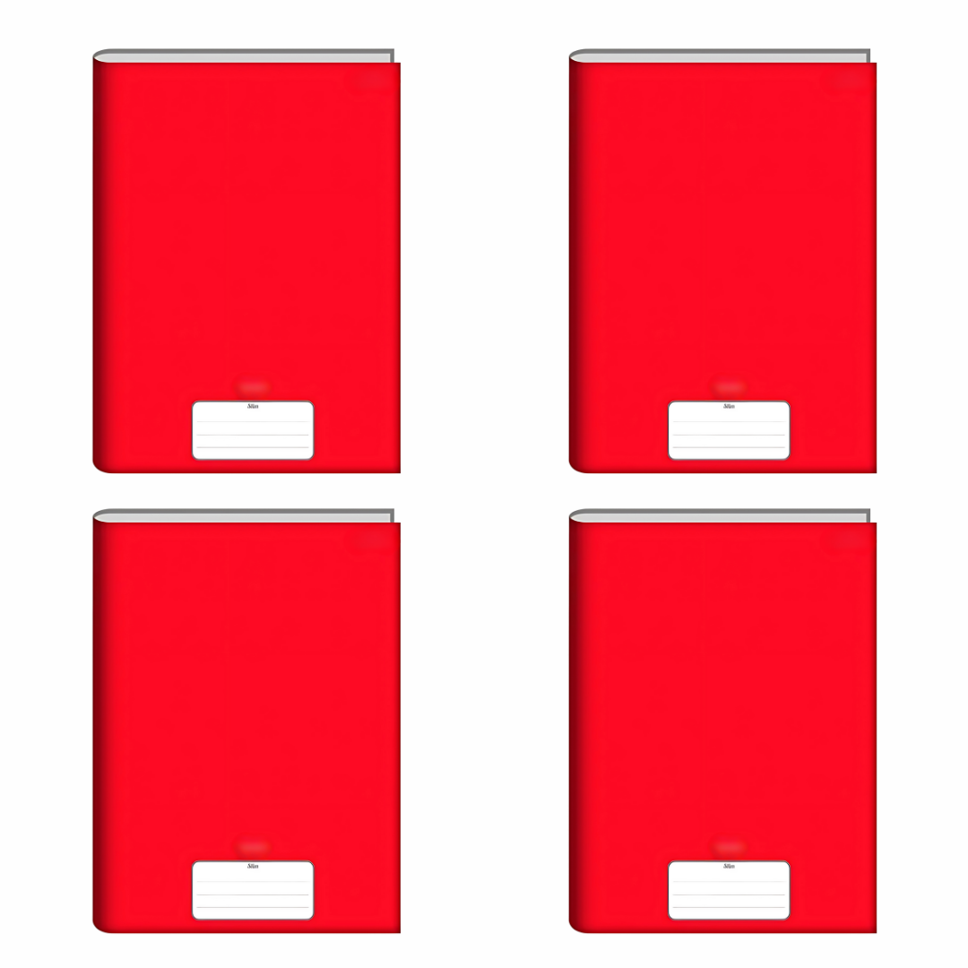 Caderno Broch Cd 80Fls Vermelho Paulista  - Cx 6 Unidades