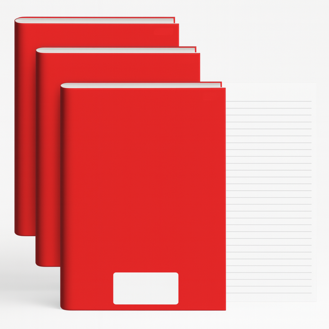 Caderno Broch Cd 80Fls Vermelho Paulista  - Cx 6 Unidades