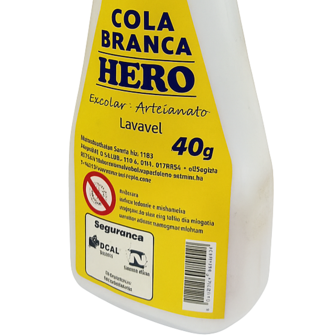 Cola Branca 40G Hero - Cx 12 Unidades