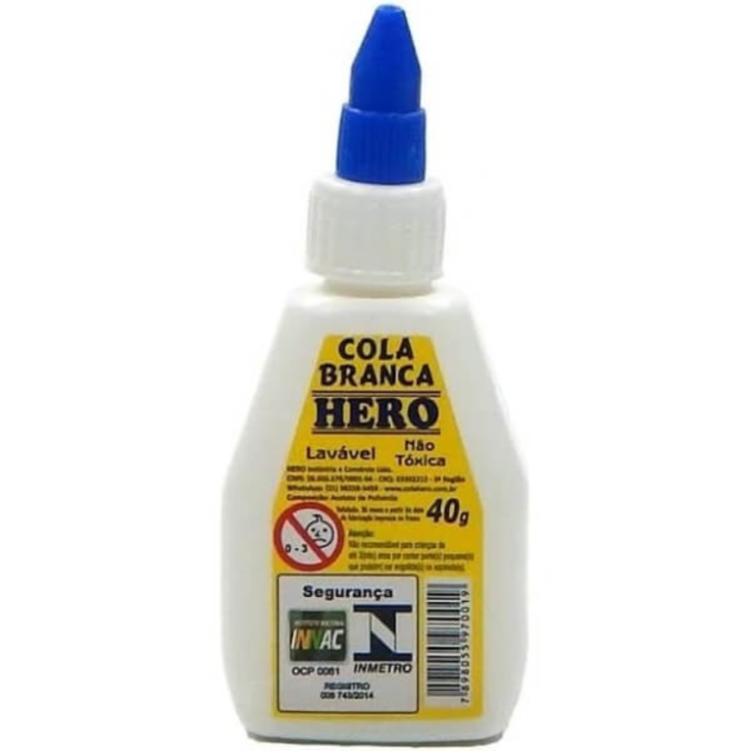Cola Branca 40G Hero - Cx 12 Unidades