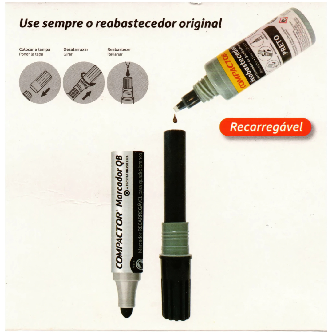 Marcador P/Qd Branco Az Leo E Leo - Cx 12 Unidades