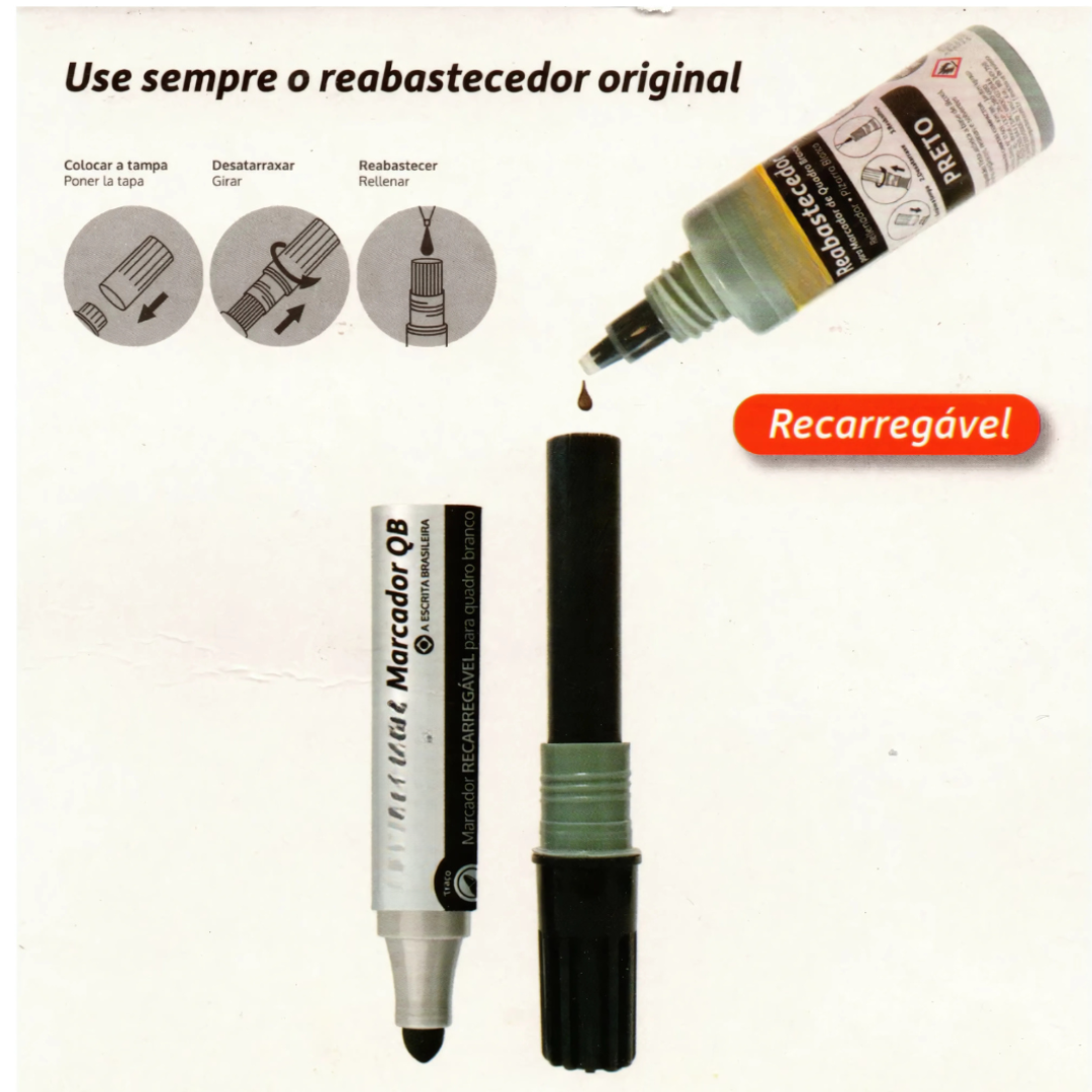 Marcador P/Qd Branco Az Leo E Leo - Cx 12 Unidades