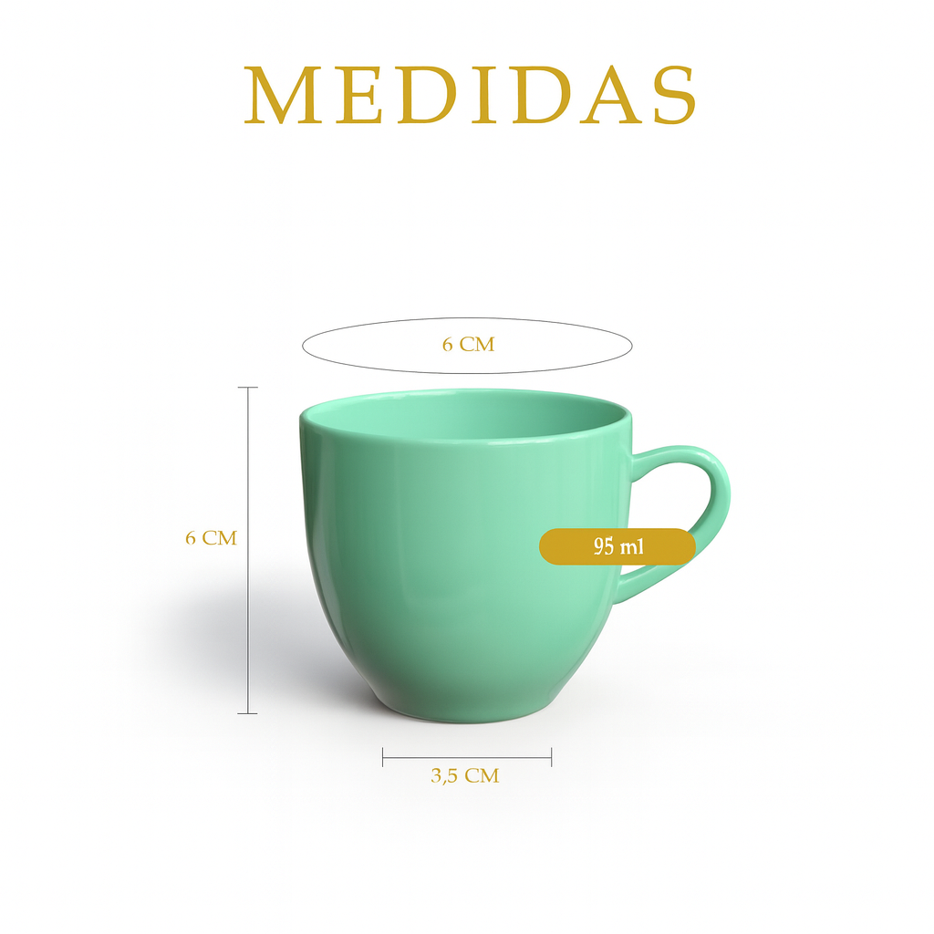 Xicara De Cafe Verde Rr - Cx 12 Unidades