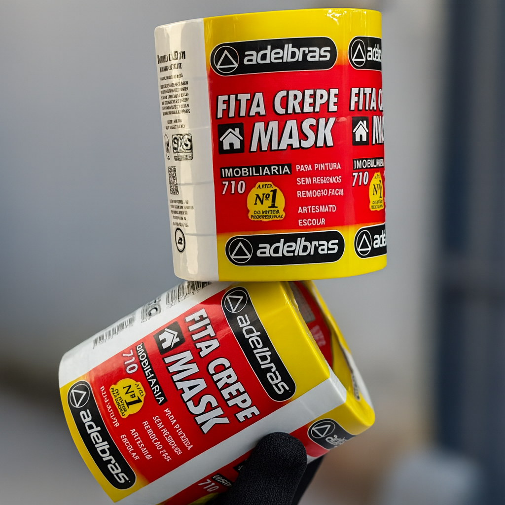 Fita Crepe 710 24X50 Uni Adelbras - Cx 5 Unidades