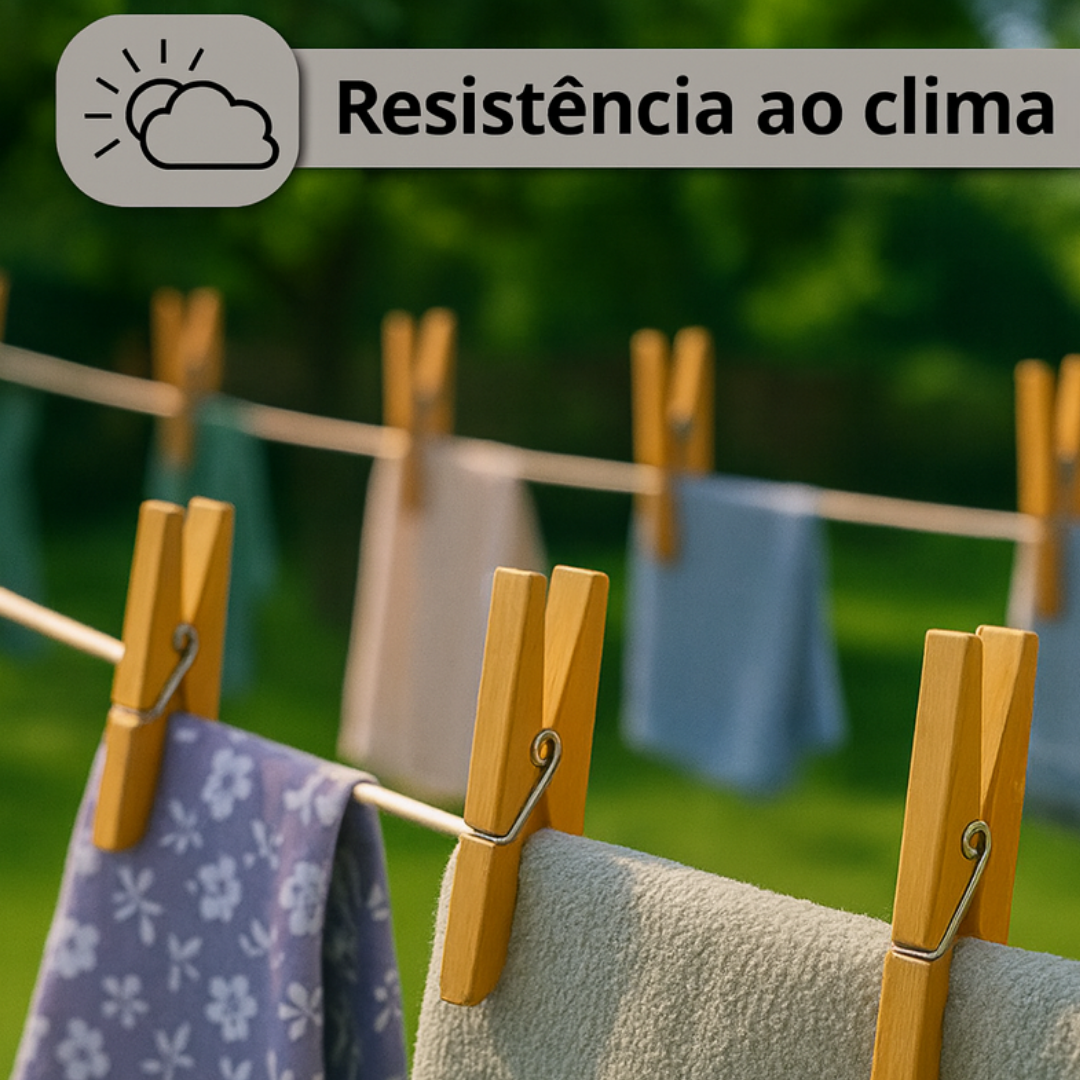 Prendedor De Roupas Em Bambu C/20 Peças Chazak- Cx 24 Unidades
