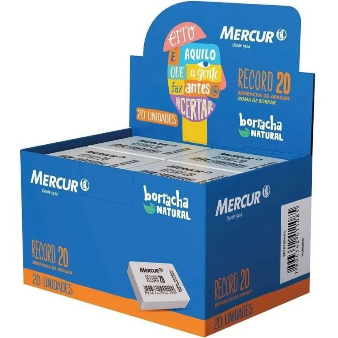 Borracha Record 20 Mercur  - Cx 20 Unidades