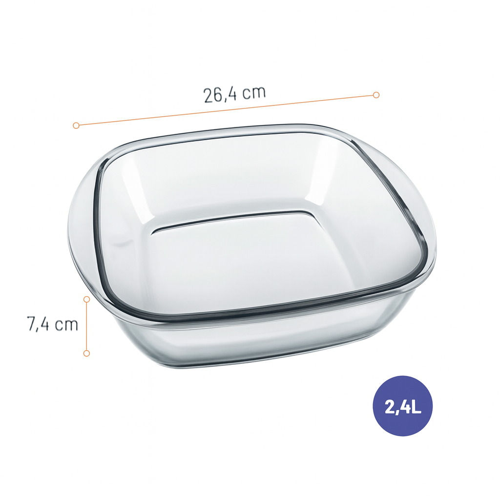 Assadeira Qd 2,4L C/Tp Nadir  - Cx 6 Unidades