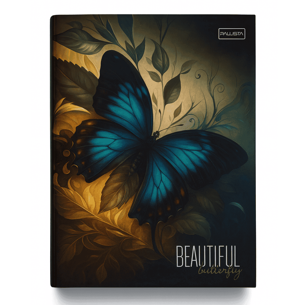 Caderno Brochura Cd Beautiful Butterfly Paulista - Cx 6 Unidades