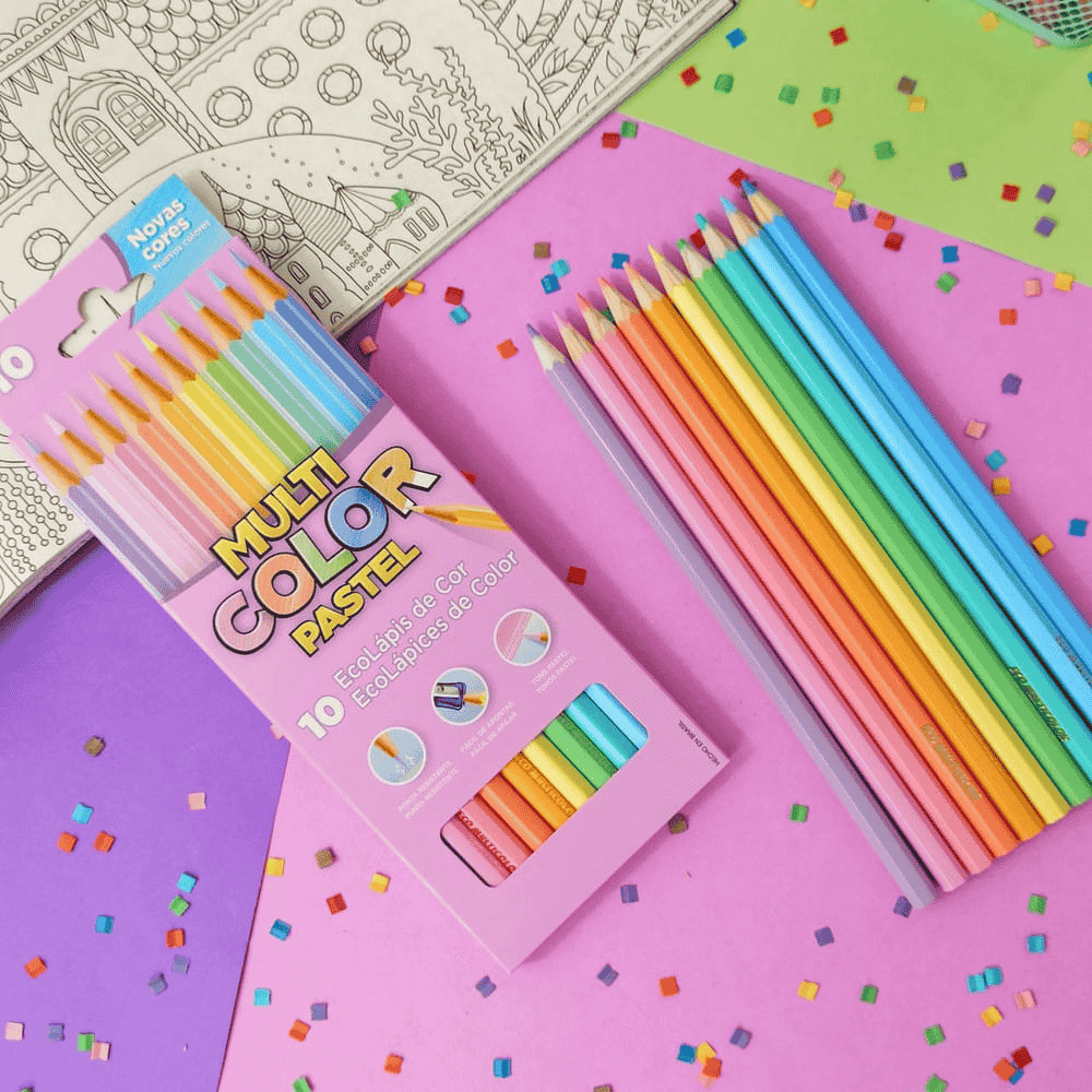Ecolápis De Cor Pastel Multicolor Faber-Castell - Cx 12 Unidades