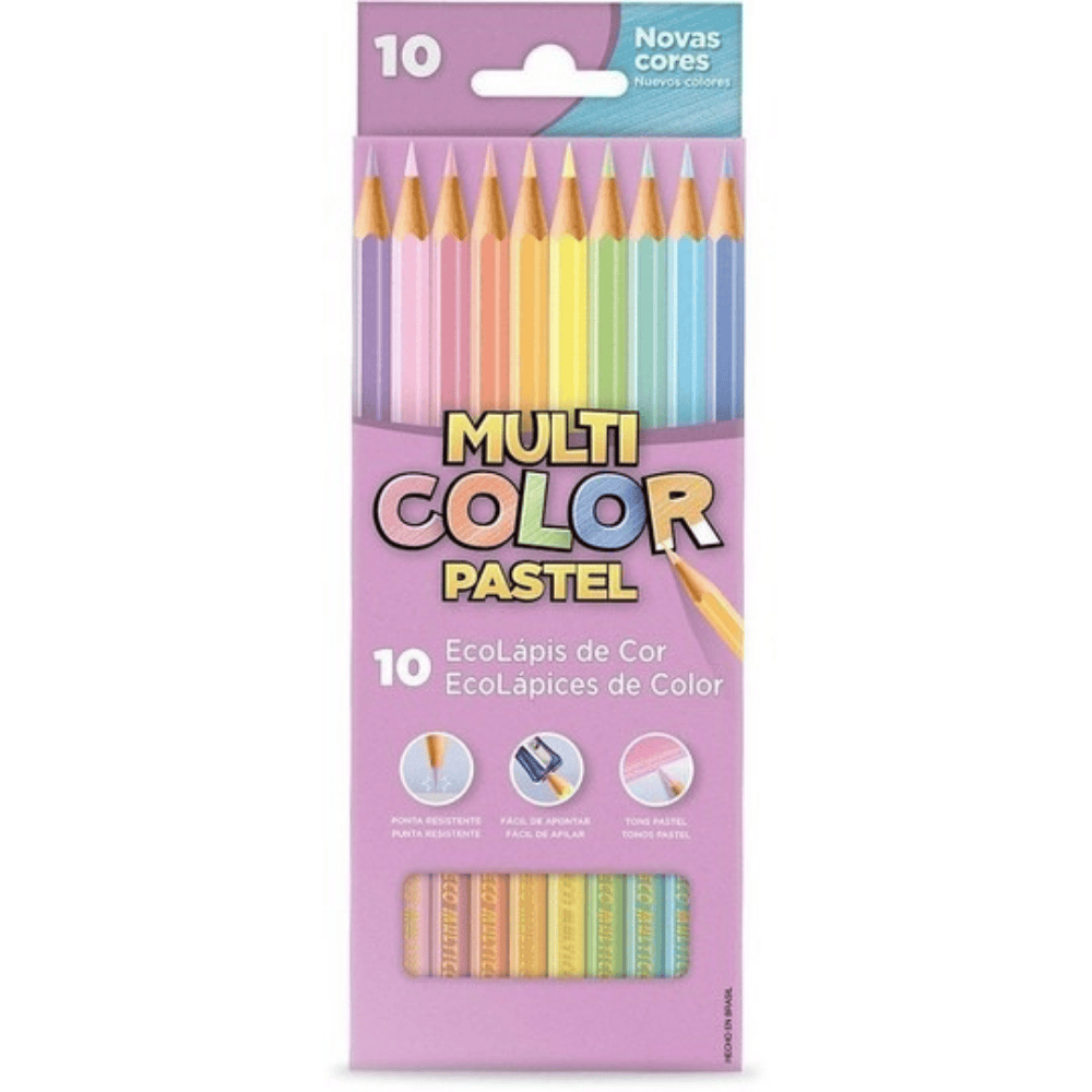 Ecolápis De Cor Pastel Multicolor Faber-Castell - Cx 12 Unidades