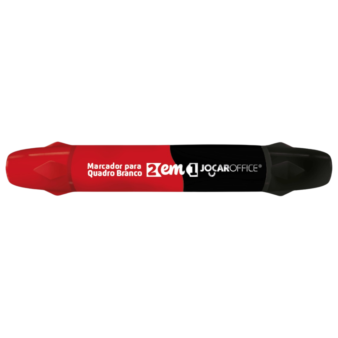 Marcador P/Qd Branco 2 Em 1 Pt/Verm Leo E Leo  - Cx 24 Unidades