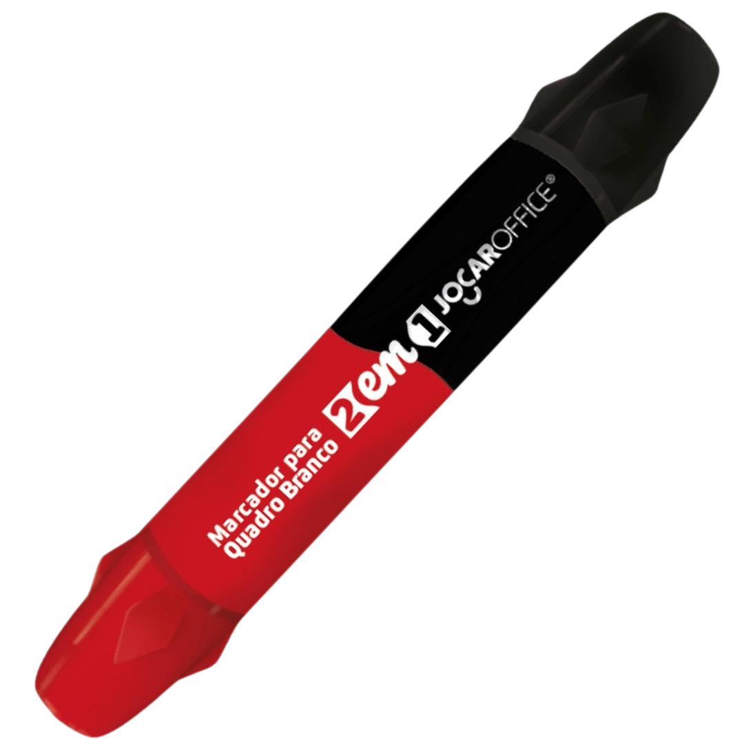 Marcador P/Qd Branco 2 Em 1 Pt/Verm Leo E Leo  - Cx 24 Unidades