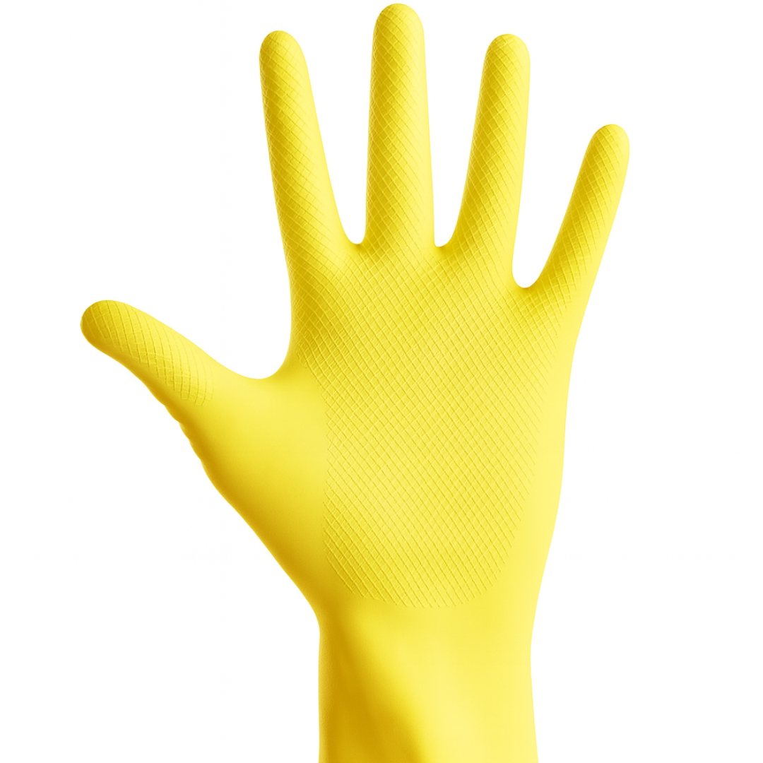 Luva Multiuso Latex M Amarela  - Cx 36 Unidades