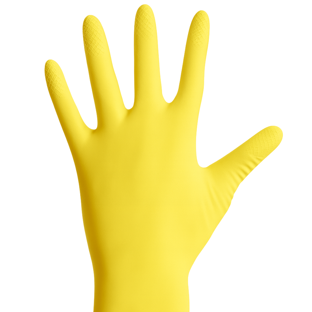 Luva Multiuso Latex M Amarela  - Cx 36 Unidades