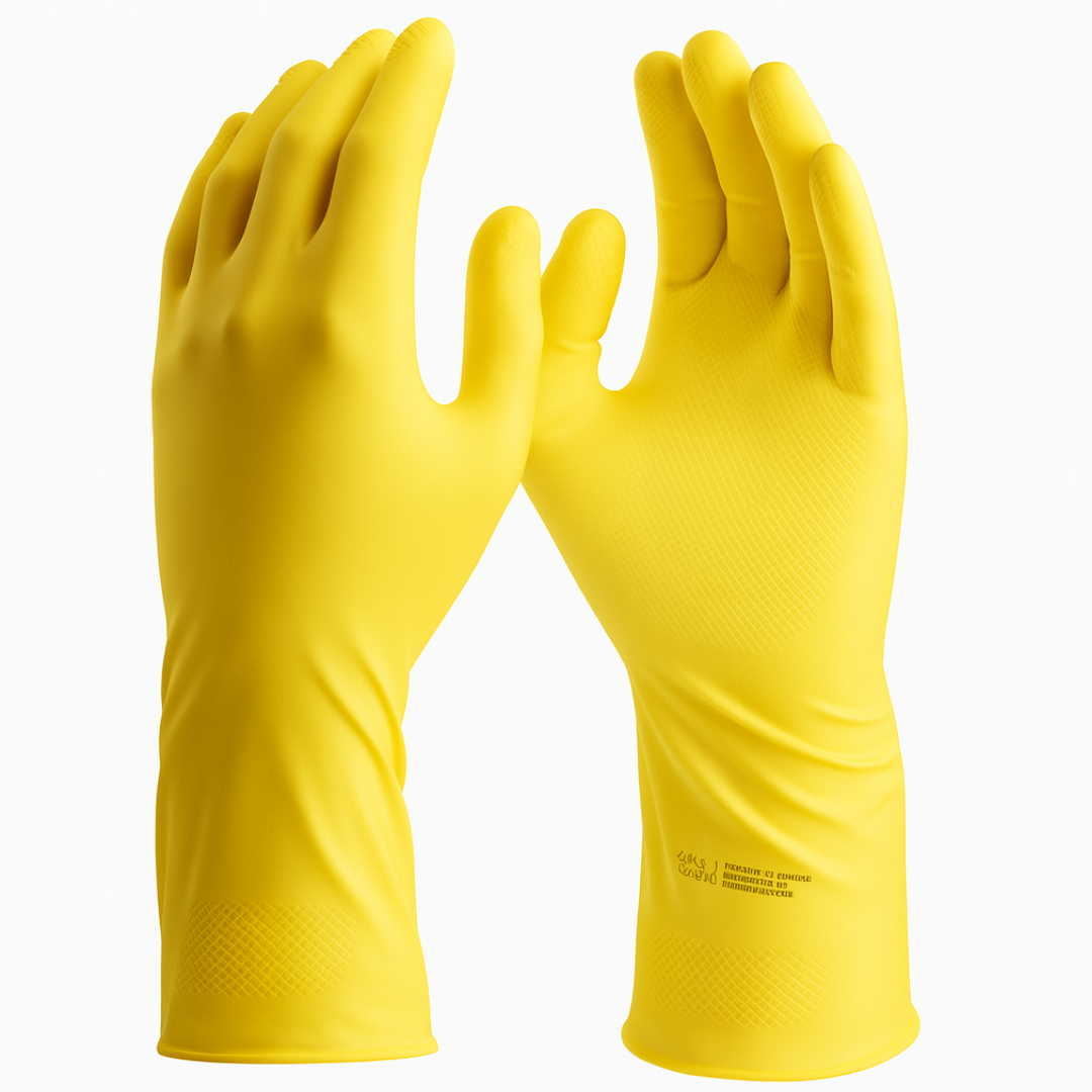 Luva Multiuso Latex M Amarela  - Cx 36 Unidades