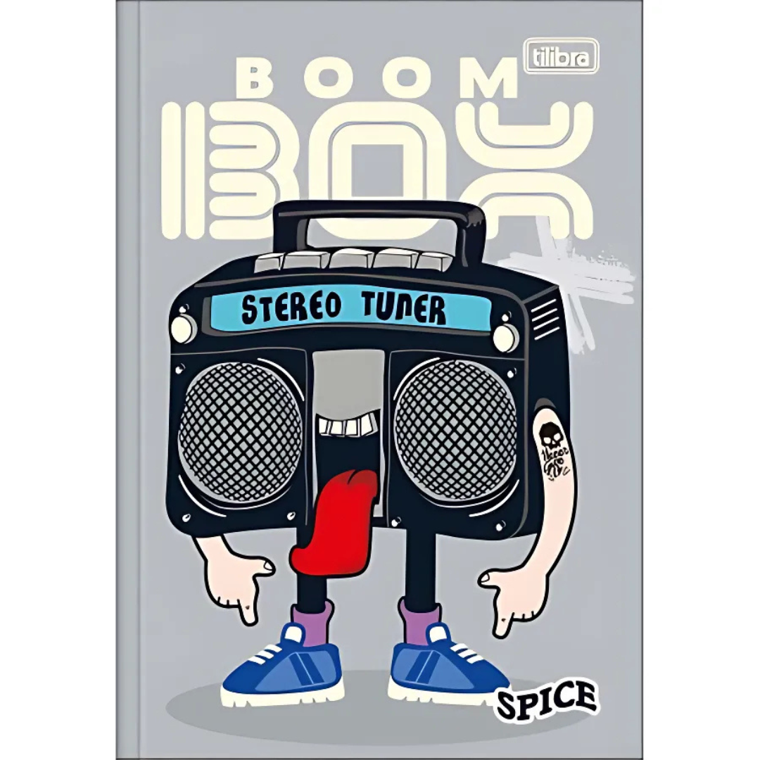 Caderno Broch Cd 1/4 Spice 80F Tilibra - Cx 6 Unidades