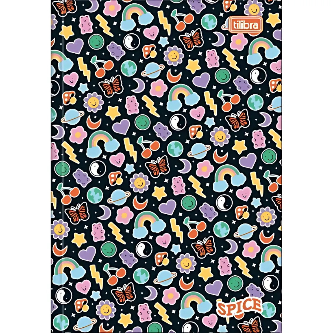 Caderno Broch Cd 1/4 Spice 80F Tilibra - Cx 6 Unidades