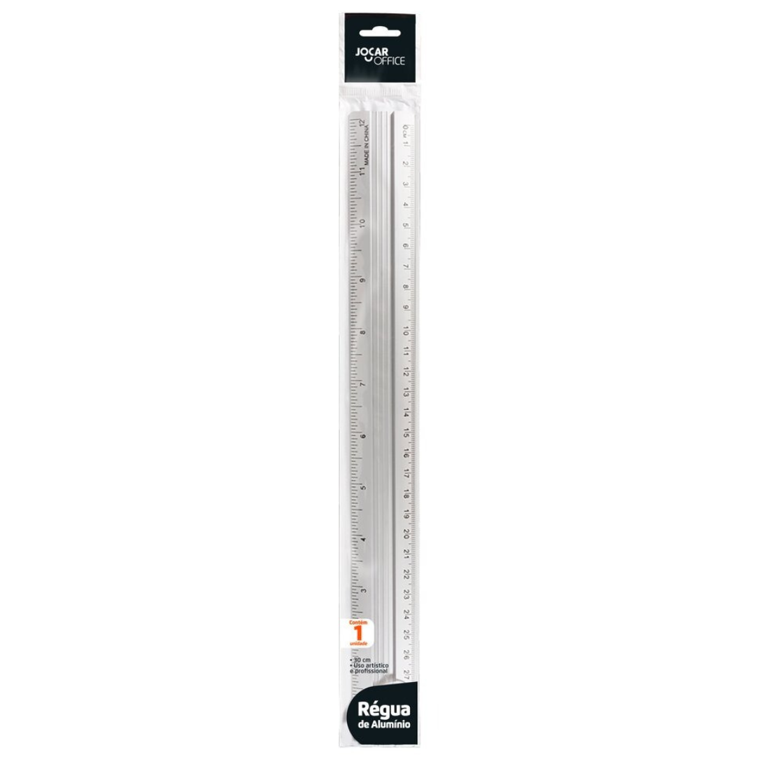 Regua De Aluminio 30Cm Leo E Leo  - Cx 12 Unidades
